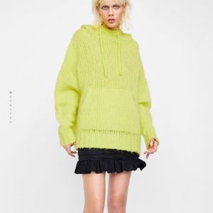 Neon Green Oversized Zara Pullover Sweater